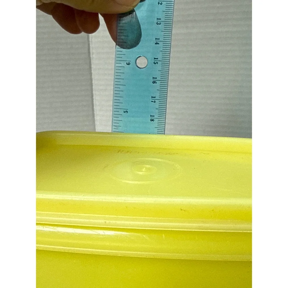 Vintage Tupperware Yellow Servalier Container with Lid 1243-8 Rectangular